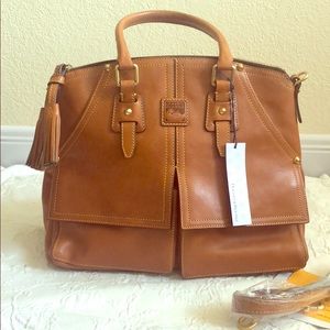 Dooney Bourke Clayton Vachetta Leather Satchel